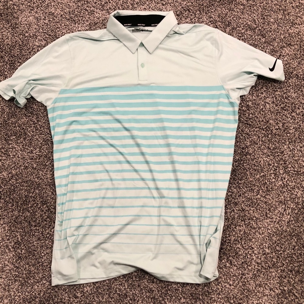 Nike golf shirt  with blue stripes